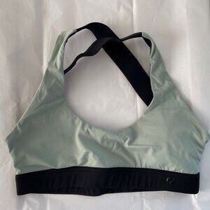 Zentoa Low Impact Sports Bra - Sage Green with Black